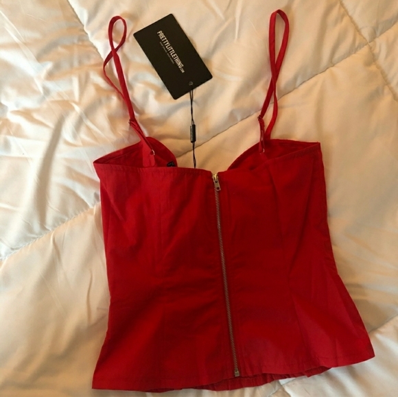 Red pretty little thing corset top xs - Picture 3 of 4